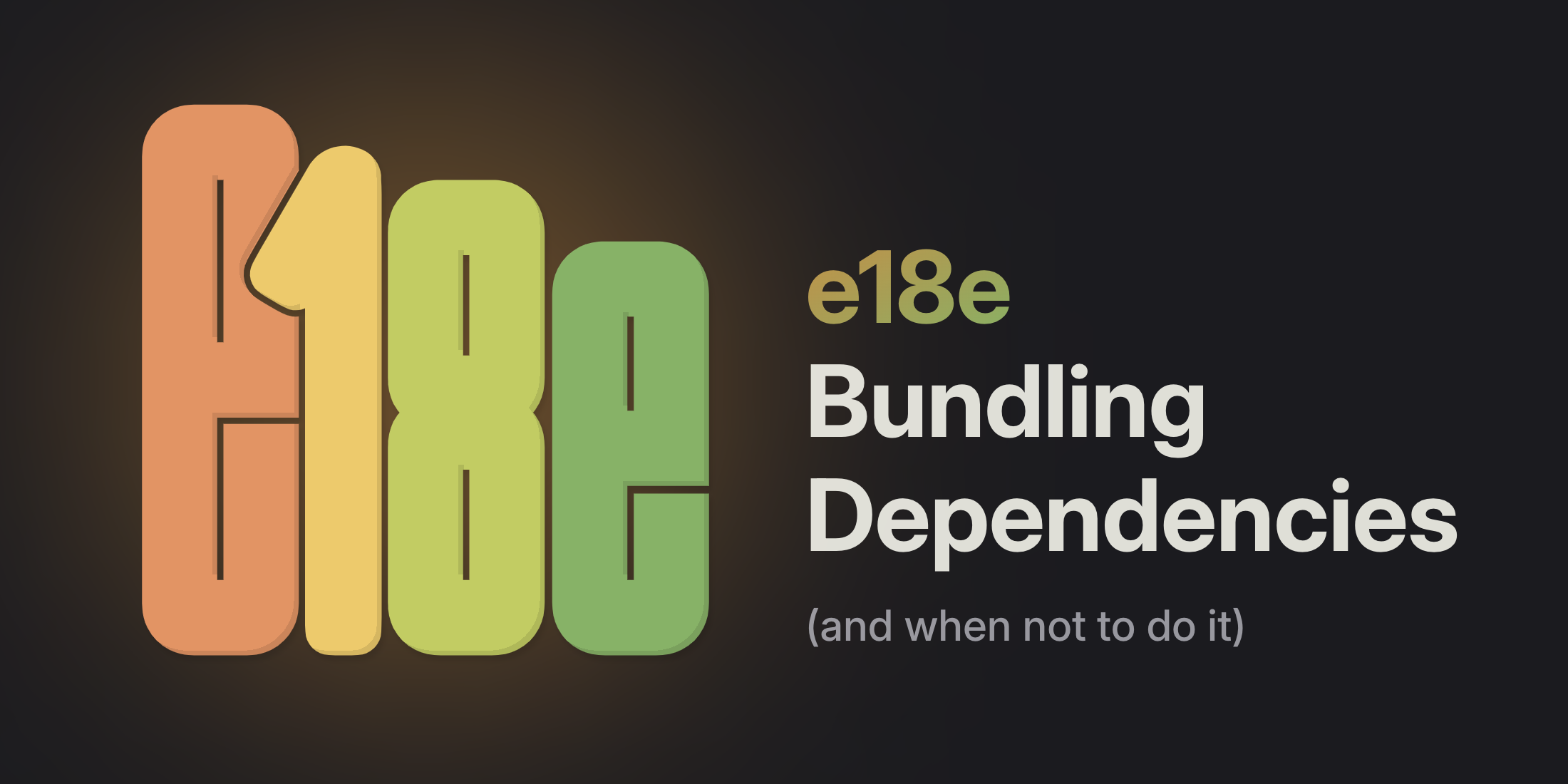 Bundling Dependencies (and when not to do it)